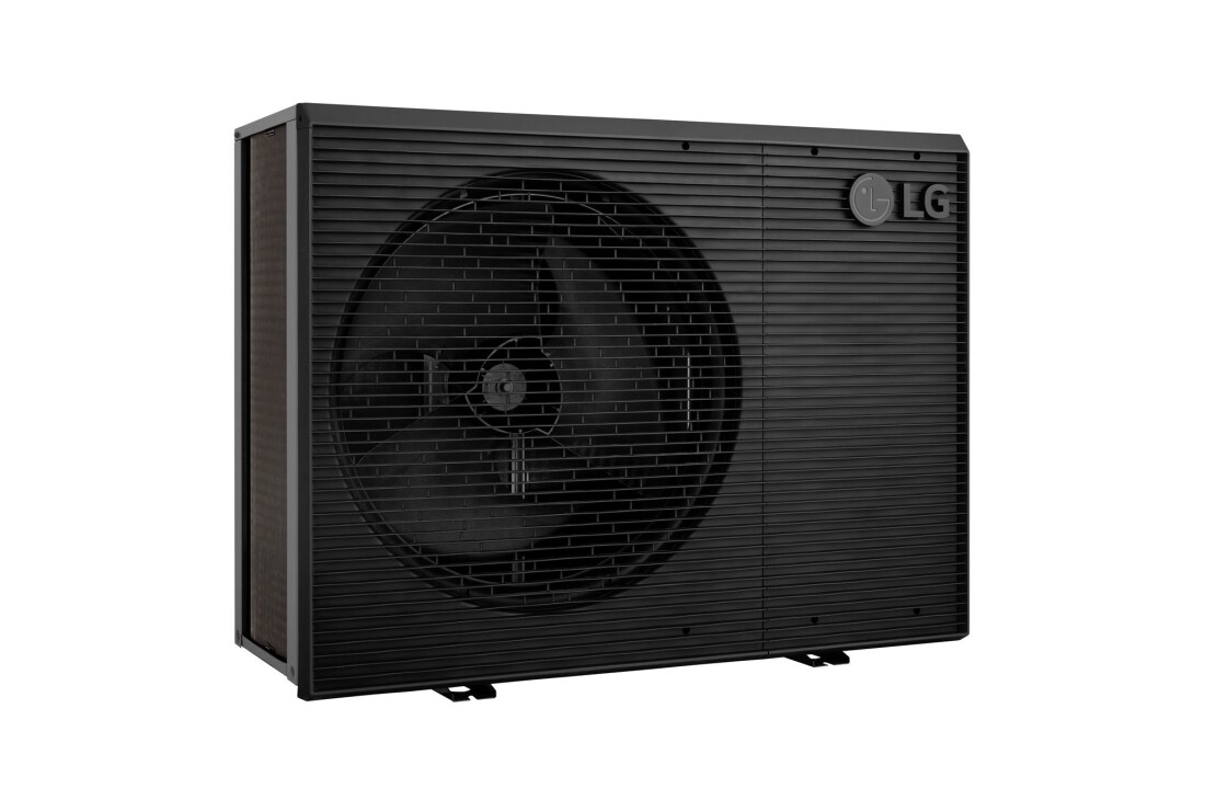 LG R290 Monobloc S, 3Ø, 12kW, Αριστερή πλαϊνή όψη της εξωτερικής μονάδας LG R290 Monobloc S, HM123HFS UB41, thumbnail 2