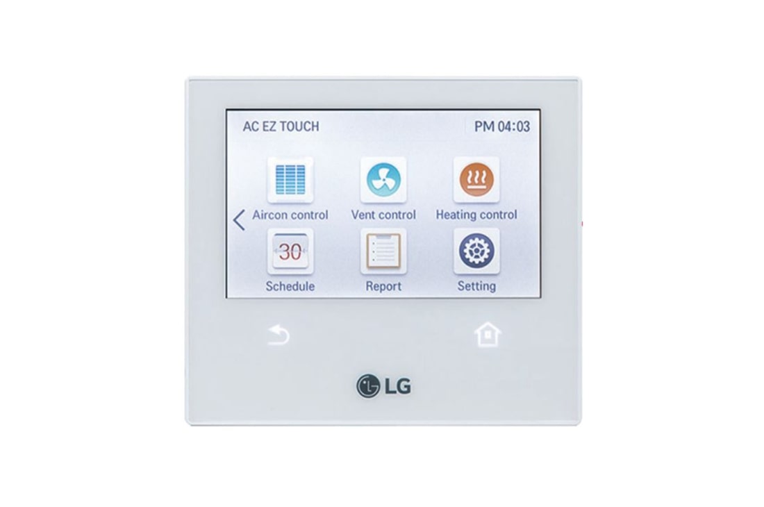 LG Κεντρικό χειριστήριο, AC EZ Touch, AC Ez. Touch, Τύπος αφής, μέγιστο 64 μονάδες ελέγχου IDU, 'Μπροστινή όψη, PACEZA000