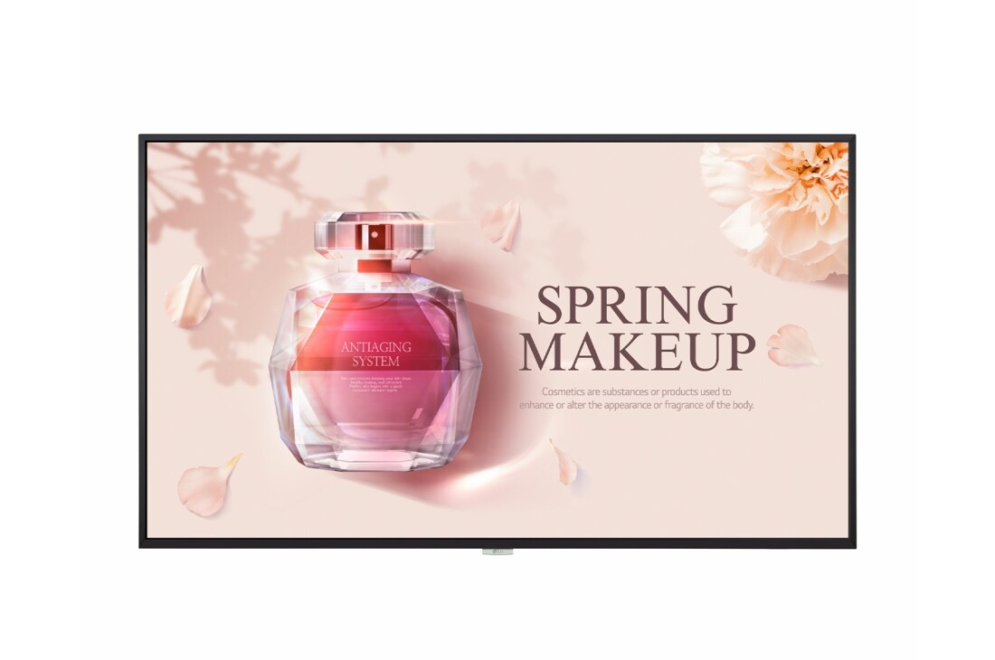 LG Νέo UHD Monitor Signage με επεξεργασία Haze, Εμπρος όψη με εικόνα σε όλη την έπιφάνεια, 65UH7J-H