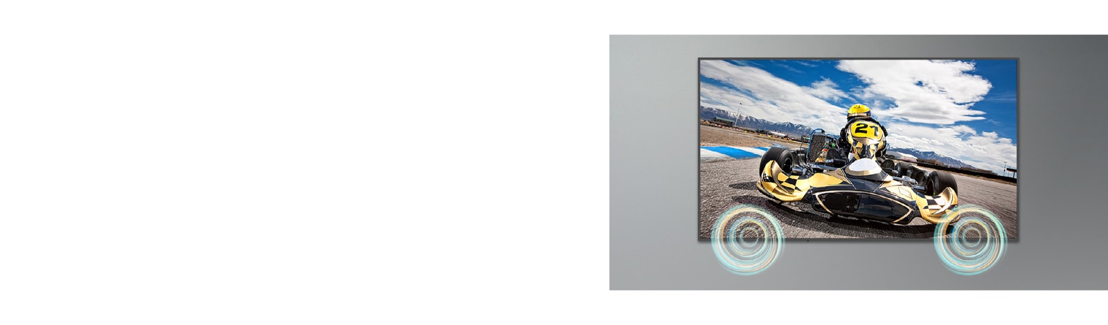 Η οθόνη διαθέτει ενσωματωμένο ηχείο που αποδίδει πλούσιο ήχο.