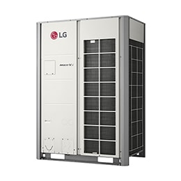 Εξωτερική μονάδα LG MULTI V i zrum160lte6, 16HP. 1x1 τετράγωνοι αεραγωγοί στις δεξιές πλευρές του μπροστινού μέρους, καθώς και σε κάθε πλευρά της μονάδας.2