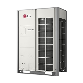 Εξωτερική μονάδα LG MULTI V i zrum180lte6, 18HP. 1x1 τετράγωνοι αεραγωγοί στις δεξιές πλευρές του μπροστινού μέρους, καθώς και σε κάθε πλευρά της μονάδας.1