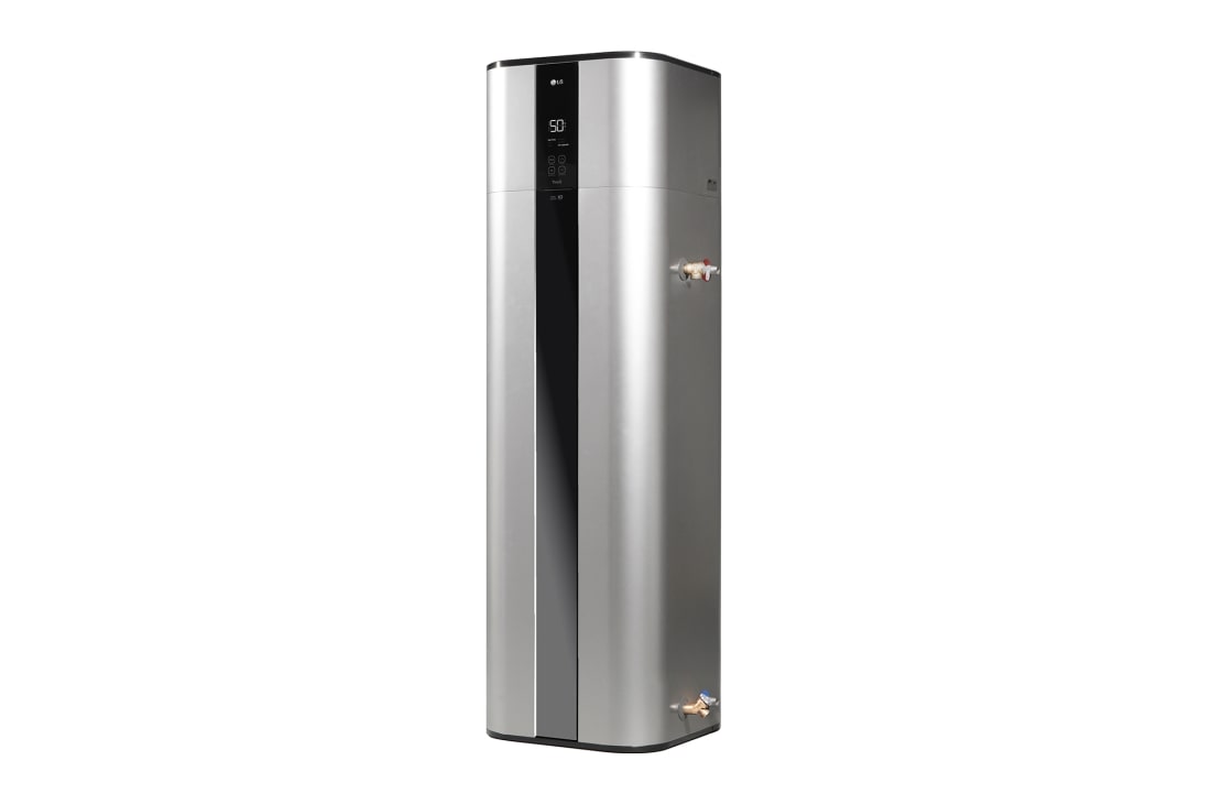 LG Αντλία θερμότητας για παραγωγή ζεστού νερού χρήσης (Water Heater) R134a 270 l, Κάτοψη του θερμαντήρα νερού αντλίας θερμότητας LG WH27S.F5 σε luxury silver με σχεδιασμό floor standing., WH27S F5, thumbnail 2