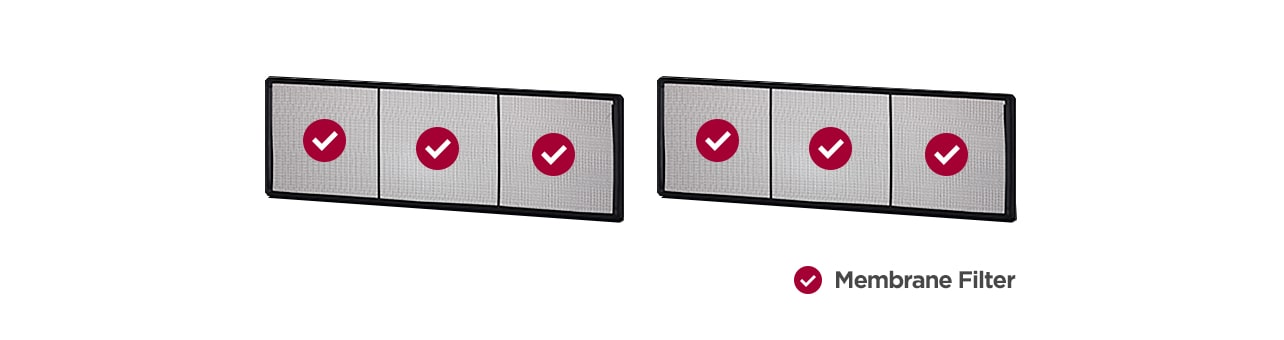 Τοποθέτηση μεμβράνης βακτηρίων για τη δοκιμή χρησιμοποιώντας ένα σετ 2 προφίλτρων