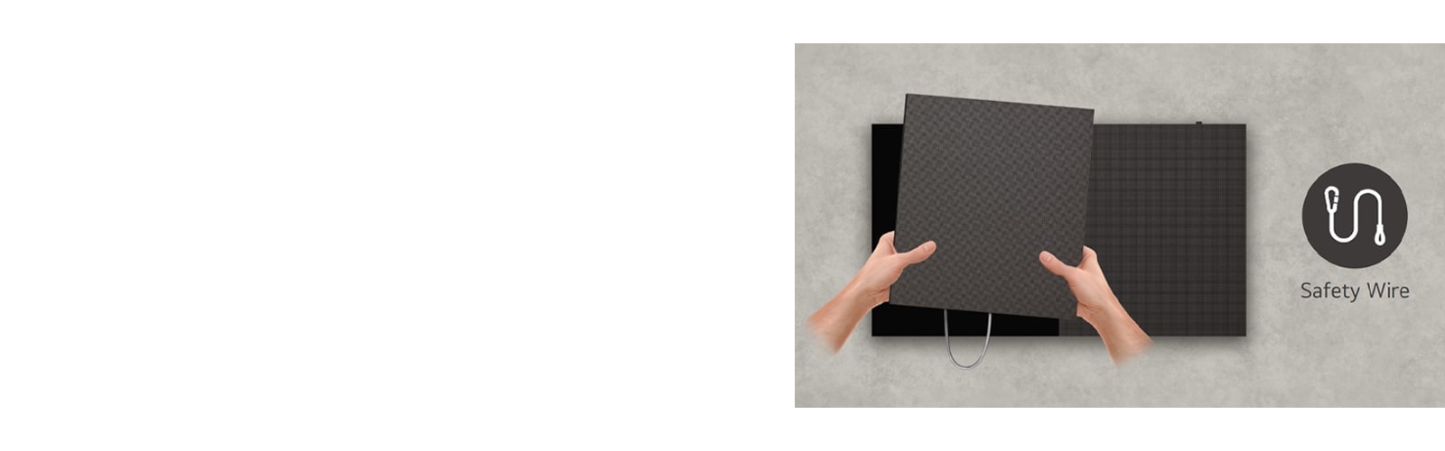 Η μονάδα μετακινείται με ασφάλεια χρησιμοποιώντας το Safety Wire.