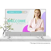 LG Transparent OLED Signage, Μπροστινή όψη με εικόνα που γεμίζει την οθόνη, 55EW5G-A, thumbnail 1