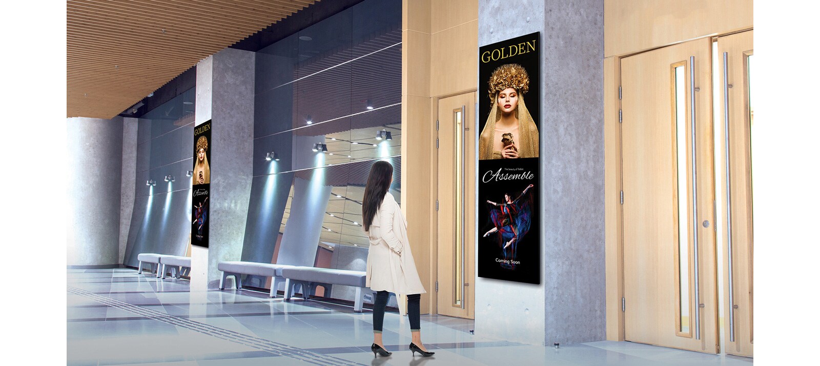 Ultra Stretch Signage,<br>Ευρεία οθόνη 32:9 που προσαρμόζεται στον χώρο1