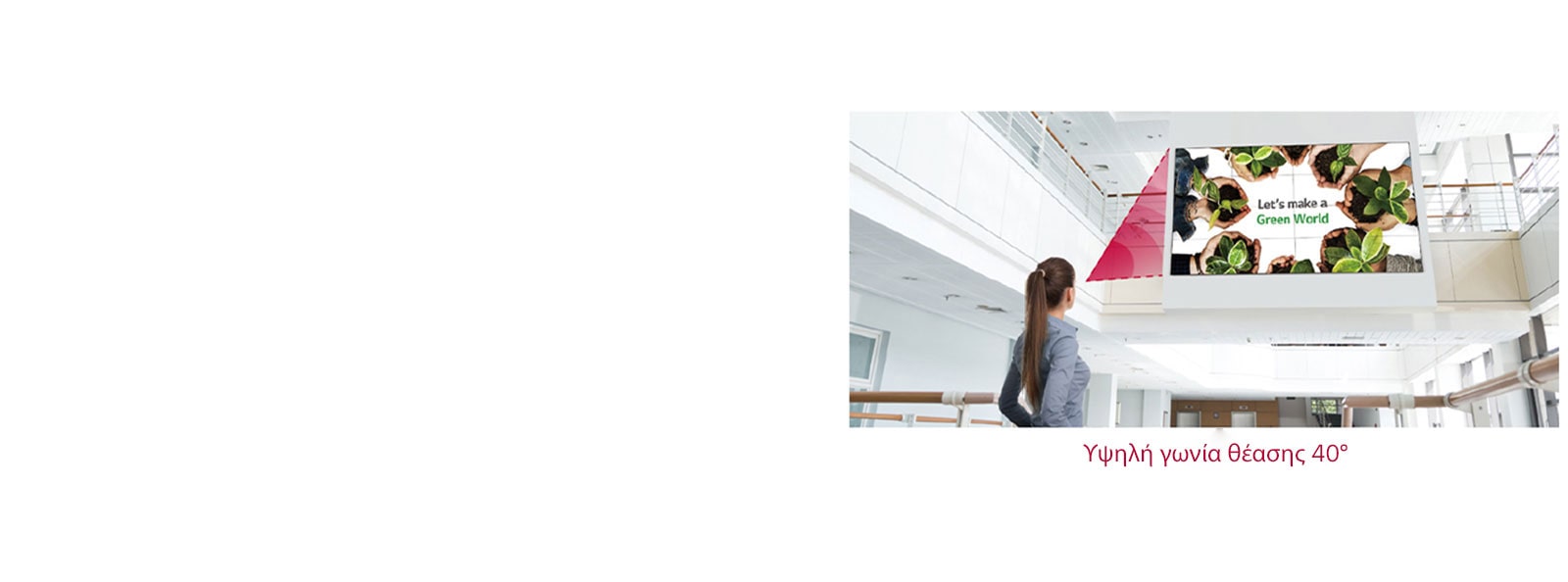 Υψηλή γωνία θέασης 40°