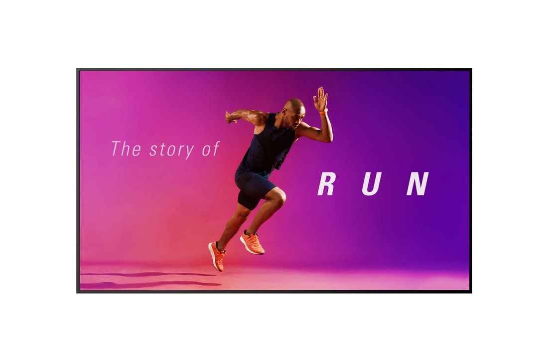 LG Μεγάλη οθόνη Signage UHD, Εμπρος όψη με εικόνα σε όλη την έπιφάνεια, 110UM5J-B