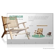 LG Transparent OLED Signage, Εμπρος όψη με εικόνα σε όλη την έπιφάνεια, 55EW5G-V, thumbnail 1