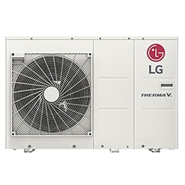 Μπροστινή όψη λευκού ορθογώνιου LG R32 Monobloc S με έναν κυκλικό ανεμιστήρα και το λογότυπο LG επάνω δεξιά.2