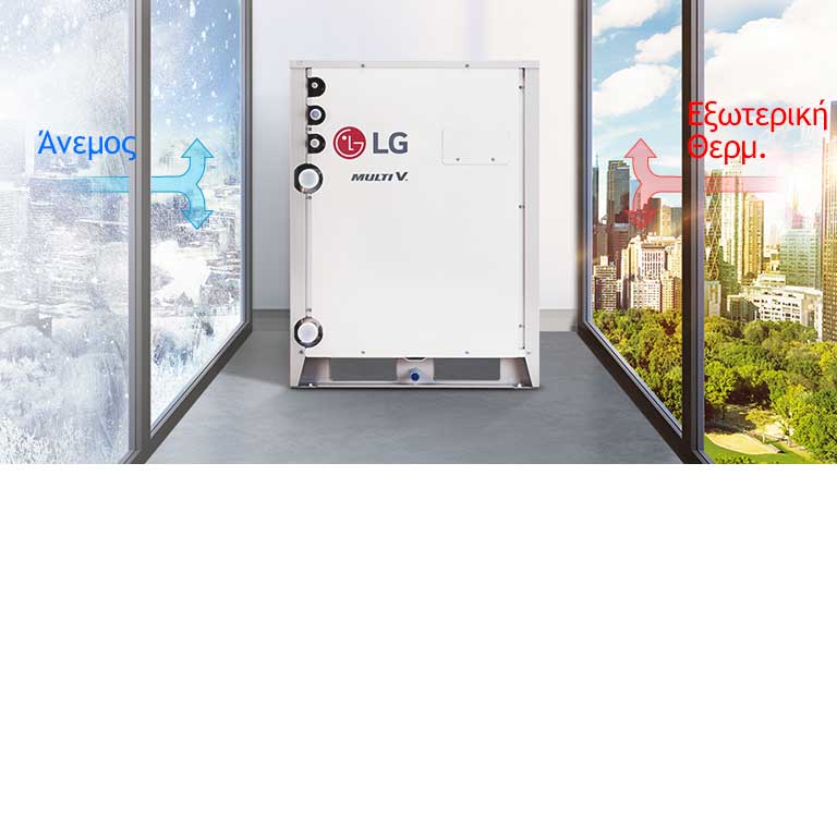 Υπάρχουν παράθυρα στην αριστερή και τη δεξιά πλευρά του εγκατεστημένου προϊόντος. Έξω από το αριστερό παράθυρο, ο άνεμος φυσάει δυνατά προς το παράθυρο τον πολύ κρύο χειμώνα. Έξω από το δεξί παράθυρο, υπάρχει ένα ζεστό καλοκαίρι, στέλνοντας την καυτή θερμότητα προς το παράθυρο. Το προϊόν εμφανίζει έντονη παρουσία σε αυτό.