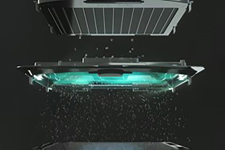 Πολύ μικρά σωματίδια προσκολλώνται στο φίλτρο λόγω στατικού ηλεκτρισμού.