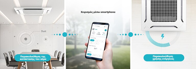 Παρακολουθήστε και ελέγξτε το προϊόν απο όπου και να βρίσκεστε με την εφαρμογή LG ThinQ App.