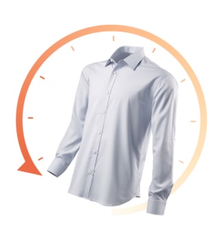 Εικόνα που δείχνει τον χρόνο να περνά γύρω από ένα πουκάμισο.