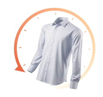 Εικόνα που δείχνει τον χρόνο να περνά γύρω από ένα πουκάμισο.