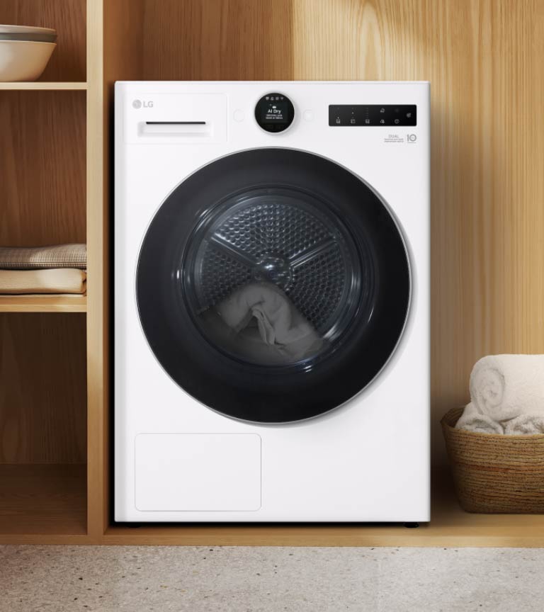 Κύκλος AI Dry που ανιχνεύει τον τύπο υφάσματος και την ποσότητα υγρασίας που απομένει.