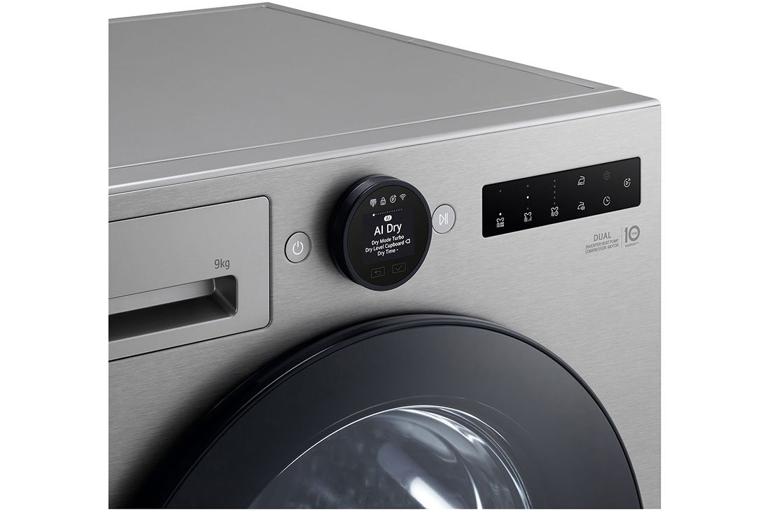 LG Στεγνωτήριο LG AI DUAL Inverter με AI Dry™, Turbo Dry, RHX7009TSB, thumbnail 4