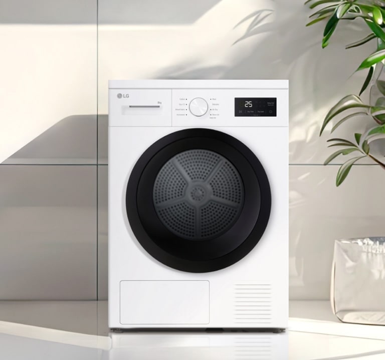 Στεγνωτήριο με μπροστινή φόρτωση στο δωμάτιο πλυντηρίου