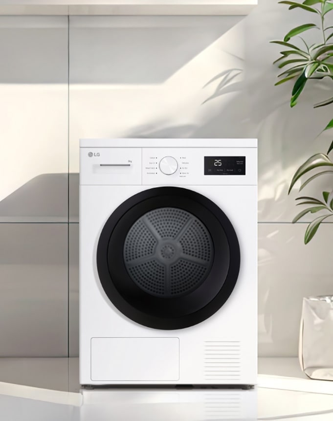 Στεγνωτήριο με μπροστινή φόρτωση στο δωμάτιο πλυντηρίου