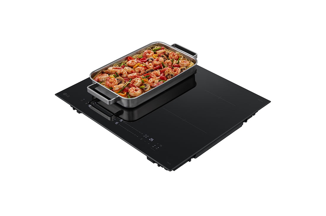 LG Εντοιχιζόμενη Επαγωγική Εστία 60cm, 4 Εστίες με 1 ευέλικτη ζώνη, Οθόνη αφής, Lifestyle cut (cooking package), CBIZ2435B, thumbnail 10