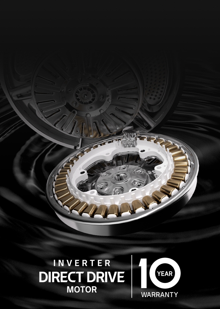 Έχει έναν κινητήρα πλυντηρίου και λογότυπο σε ένα μαύρο κυματιστό φόντο