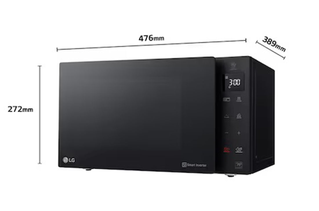 LG Ελεύθερος φούρνος μικροκυμάτων, NeoChef™ Slim, 25L, Γκριλ, Οθόνη αφής, front view, MH6535GIB, thumbnail 2
