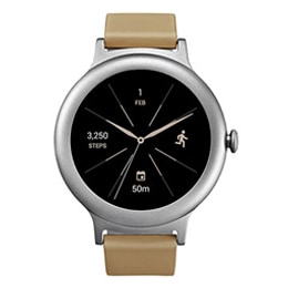 LG Watch Style Smartwatch Android Wear Οθόνη OLED 1,2" Λουράκι από γνήσιο δέρμα