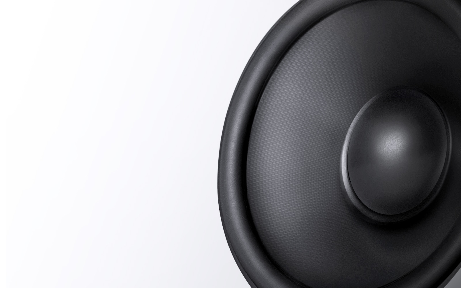 Πολύ κοντινό πλάνο Woofer από ανθρακονήματα