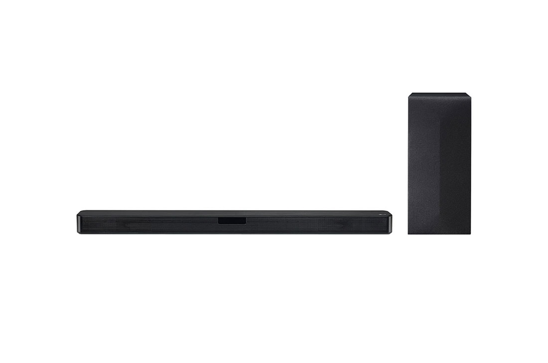 LG Sound Bar SN4 AI Sound Pro , μπροστινή όψη με Subwoofer, SN4