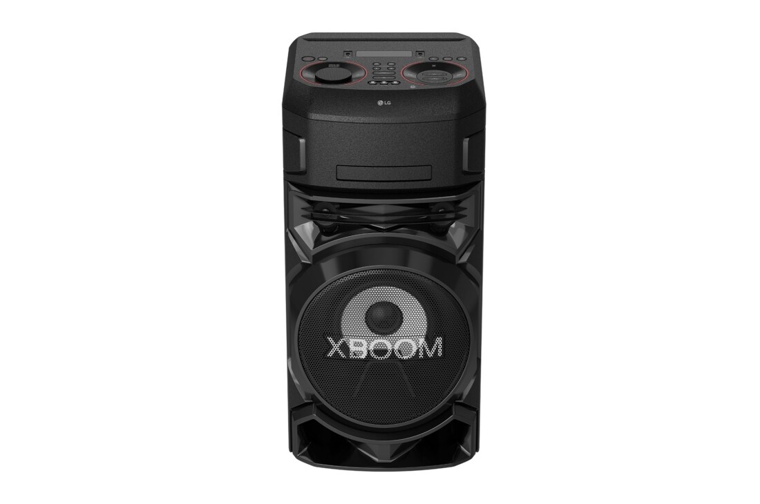 LG XBOOM ON5 One Body Party DJ Ηχοσύστημα, μπροστινή όψη με κόκκινο φωτισμό, ON5, thumbnail 2