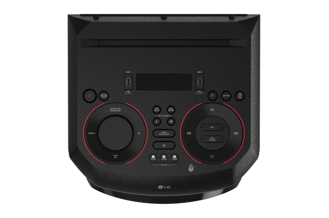 LG XBOOM ON5 One Body Party DJ Ηχοσύστημα, επάνω όψη -15 μοιρών, ON5, thumbnail 5