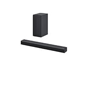 LG Soundbar S60Q, Διαγώνια όψη του sound bar και του πίσω ηχείου, S60Q, thumbnail 2