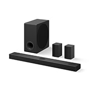 LG S80TR LG Home Theater Soundbar με Dolby Atmos και πίσω ηχεία 5.1.3 καναλιών, Όψη υπό γωνία LG Soundbar S80TR, subwoofer και πίσω ηχείων, S80TR, thumbnail 2