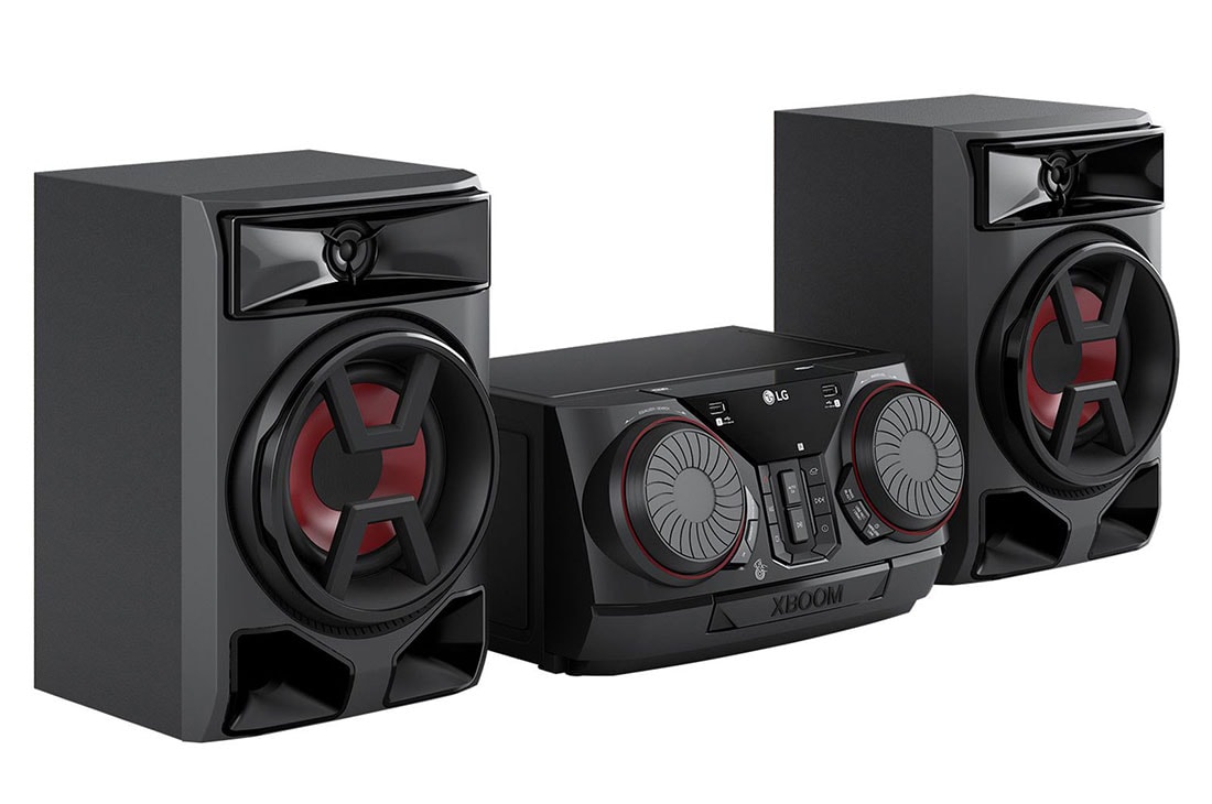 LG Hi Fi XBOOM 300 Watt/ Multi Jukebox, όψη 45 μοιρών με την αριστερή πλευρά μπροστά, CK43N, thumbnail 3