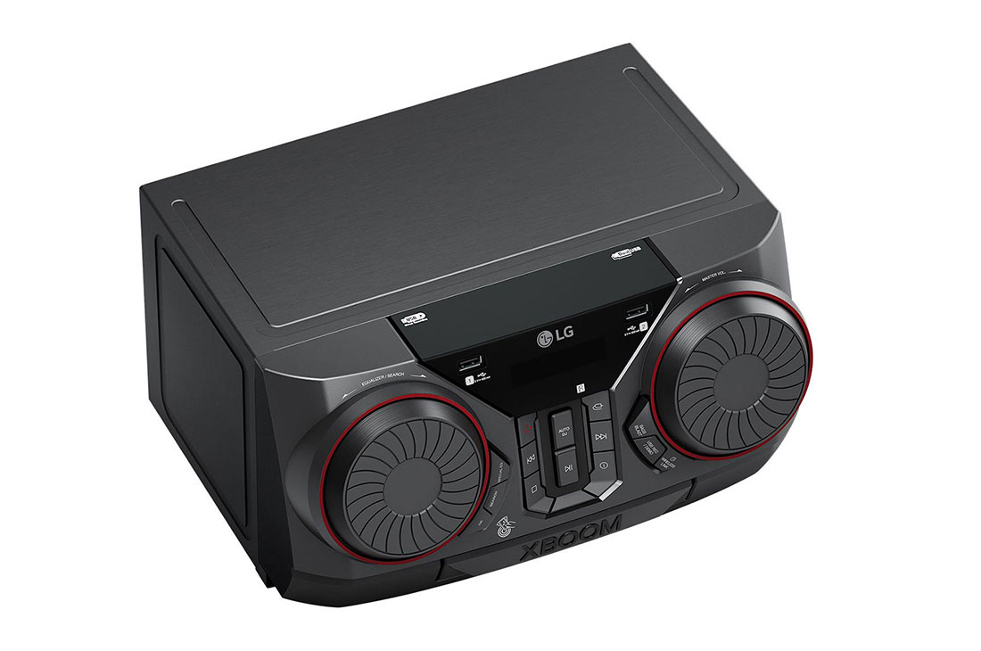 LG Hi Fi XBOOM 300 Watt/ Multi Jukebox, διαγώνια κάτοψη του δέκτη πολυμέσων, CK43N, thumbnail 4