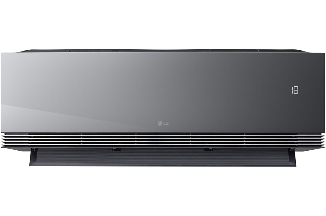 LG Κλιματιστικό ARTCOOL™ AI Air Single Split Inverter 12.000 BTU, Πρόσοψη ενός κλιματιστικού LG με την κάτω περσίδα ανοιχτή, AA12SP, thumbnail 2