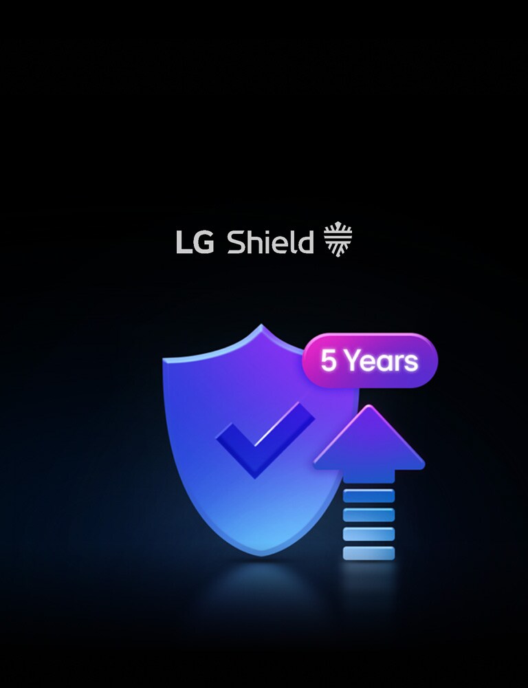 Ασπίδα με ένα σημάδι ελέγχου πίσω από ένα βέλος που δείχνει προς τα πάνω, για επίδειξη των συνεχόμενων αναβαθμίσεων για προστασία.