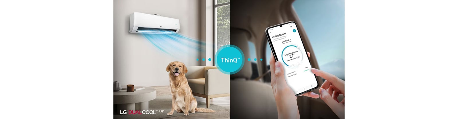 Η σύνδεση μεταξύ του κλιματιστικού και του smartphone στο σπίτι