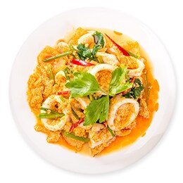 Τηγανιτά καλαμαράκια με κάρυ