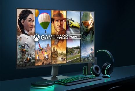 Το LG SMART Monitor δείχνει τη διεπαφή Xbox Game Pass Ultimate.