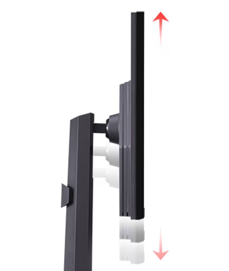 Η οθόνη έχει δυνατότητα ρύθμισης ύψους.