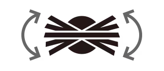 Οθόνη με δυνατότητα ρύθμισης περιστροφής στον κατακόρυφο άξονα.	