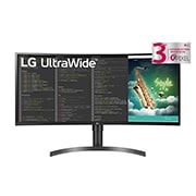 LG Μόνιτορ με κυρτή οθόνη 35'' UltraWide™ QHD HDR VA, Μπροστινή όψη, 35WN75C-B, thumbnail 1