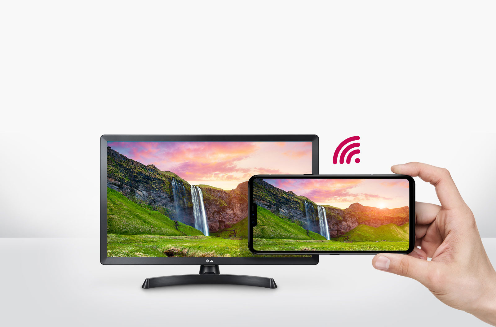 Ενσωματωμένο Wi-Fi και ασύρματη λύση όπως το περιεχόμενο του smartphone σε μεγάλη οθόνη