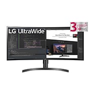 LG Κυρτό μόνιτορ 34'' UltraWide™ QHD (3440 x 1440) IPS, Front View, 34WN80C-B, thumbnail 1