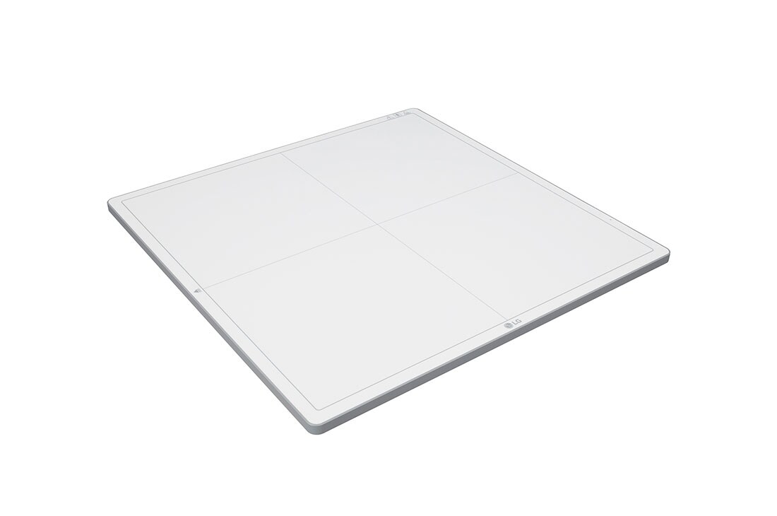 LG Ψηφιακός ανιχνευτής ακτίνων Χ (DXD), Προοπτική όψη από πάνω του ψηφιακού ανιχνευτή ακτίνων Χ 17HK701G-WP της LG σε λευκό, 17HK701G-WP, thumbnail 6