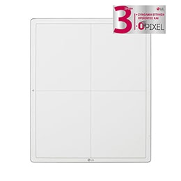 Μπροστινή όψη του ψηφιακού ανιχνευτή ακτίνων Χ 14HK701G-W της LG σε λευκό2