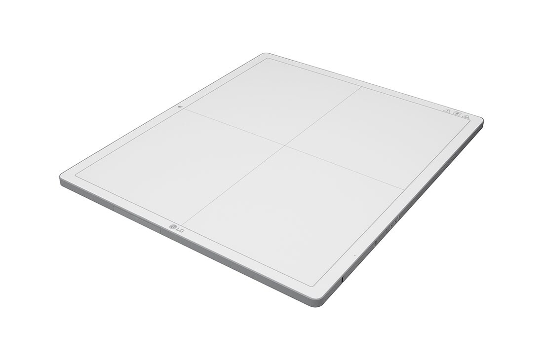 LG Ψηφιακός ανιχνευτής ακτίνων Χ (DXD), Όψη από πάνω με κλίση +15 μοιρών του ψηφιακού ανιχνευτή ακτίνων Χ 14HK701G-W της LG σε λευκό, 14HK701G-W, thumbnail 5