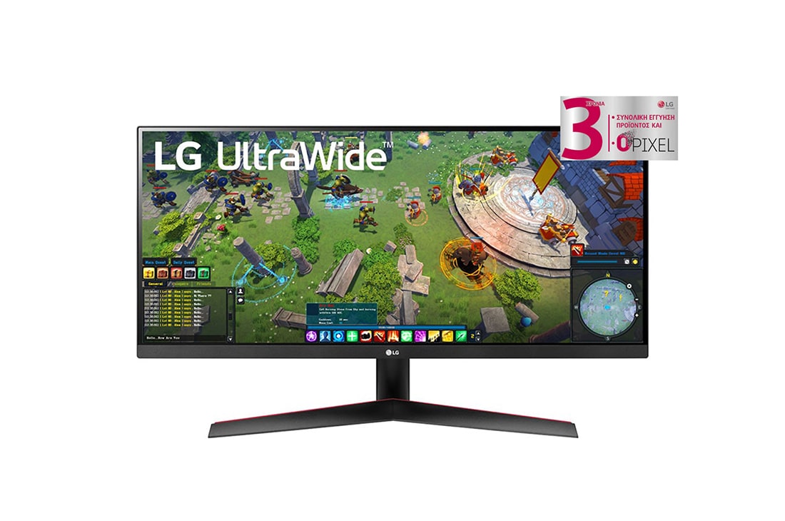 LG Οθόνη IPS 29'' UltraWide™ Full HD HDR, μπροστινή όψη, 29WP60G-B